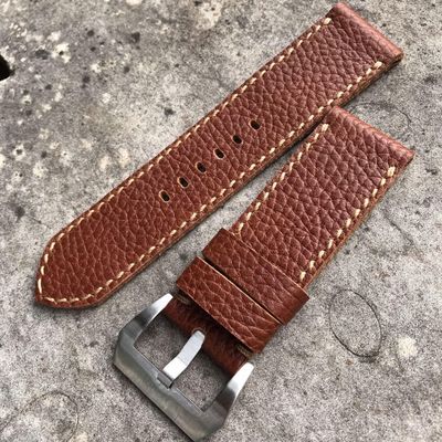 Pebbled Brown Leather Strap