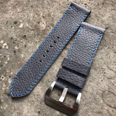 Pebbled Gray Leather Strap