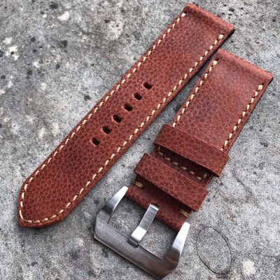 Pebbled Terracotta Leather Strap