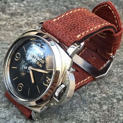 Pebbled Terracotta Leather Strap