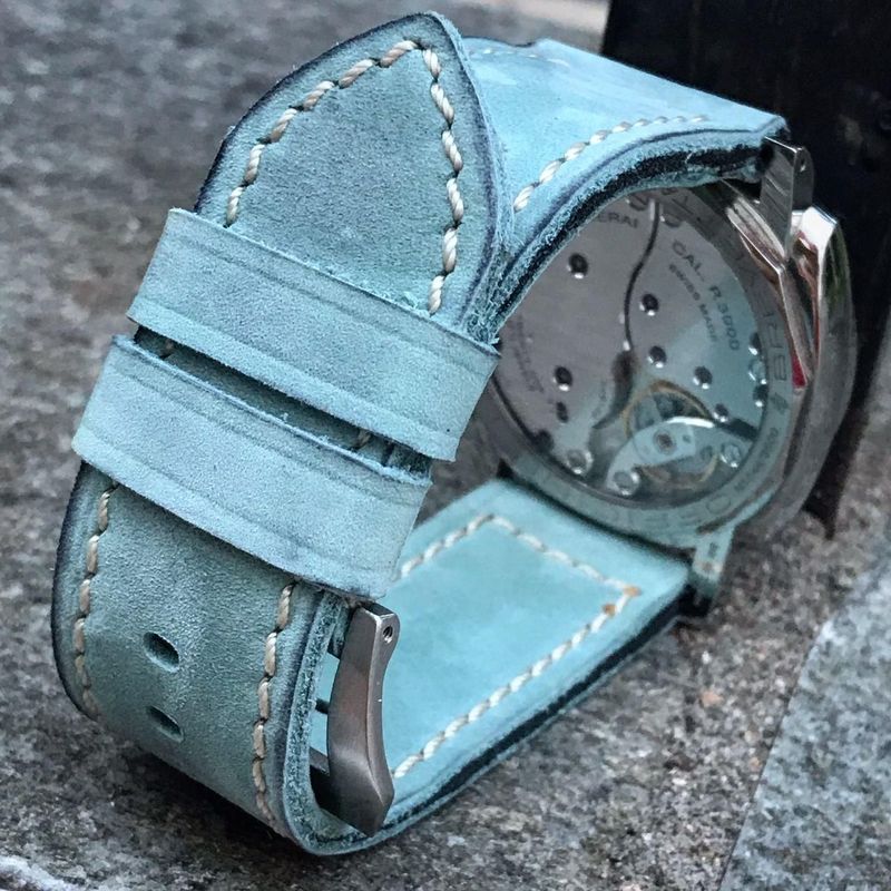 Buttero Pale Blue Soft Leather Strap
