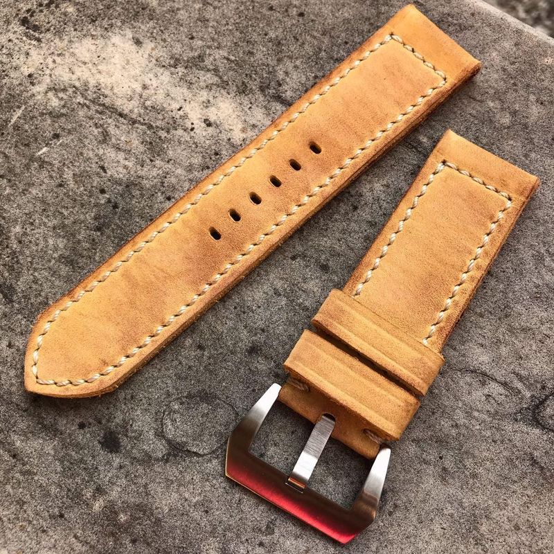 Buttero Pale Yellow Soft Leather Strap