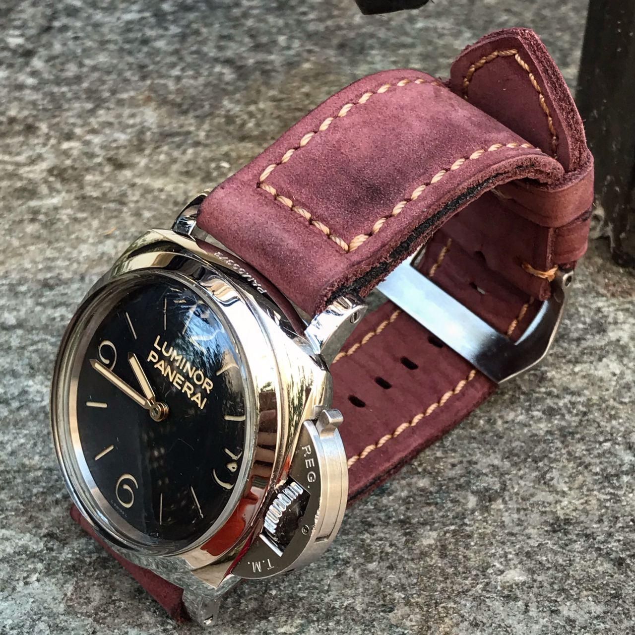 Buttero Plum Soft Leather Strap