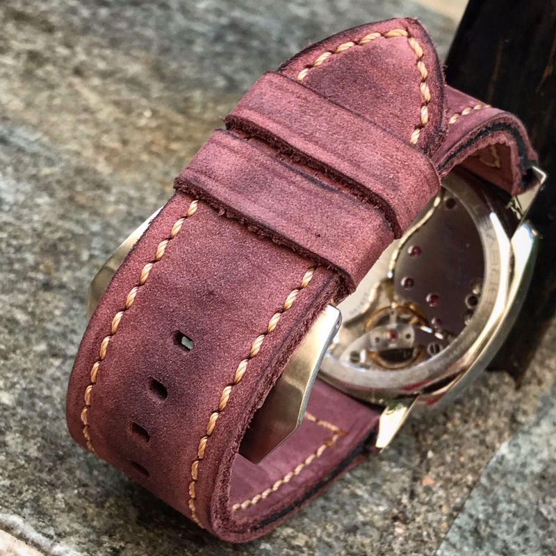 Buttero Plum Soft Leather Strap