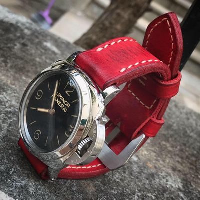 Red Cowhide Strap