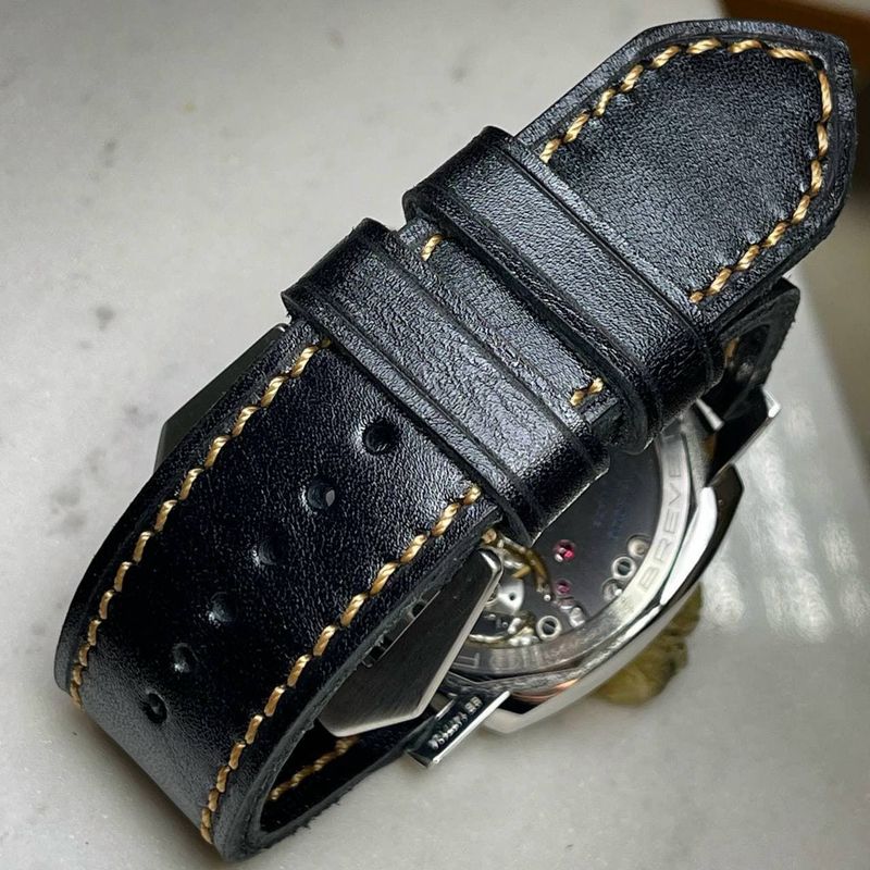 Jet Black Cowhide Strap