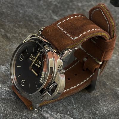 Brown Suede Leather Strap