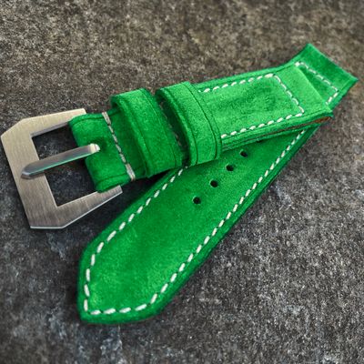 Apple Green Suede Leather Strap