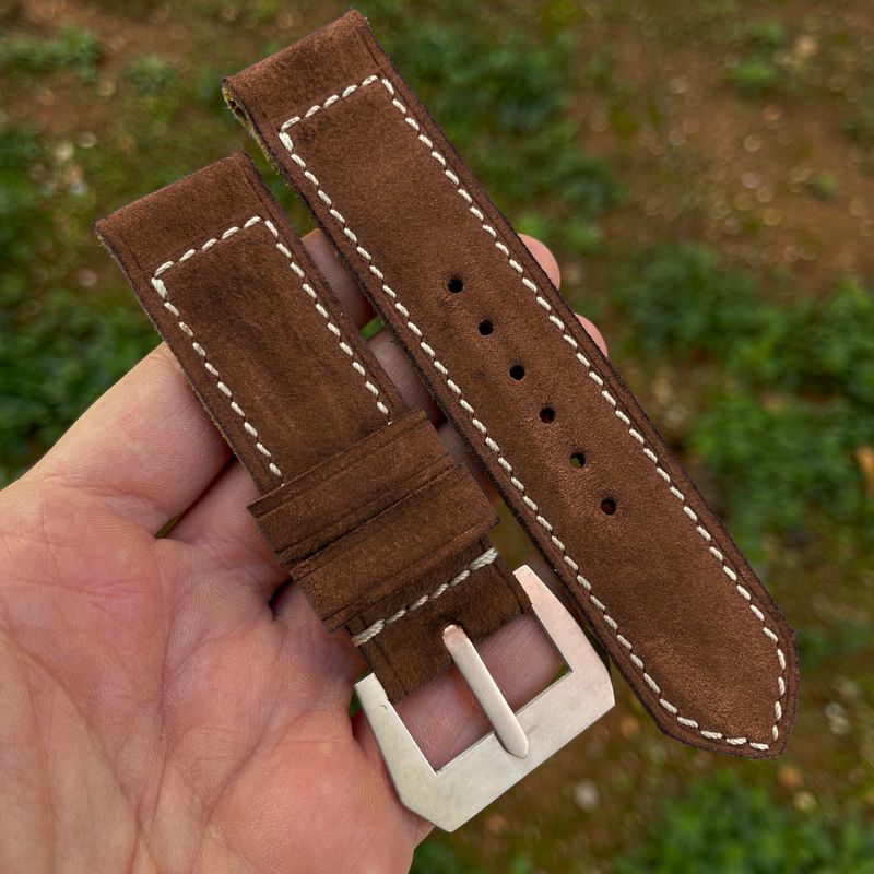 Brown Suede Leather Strap