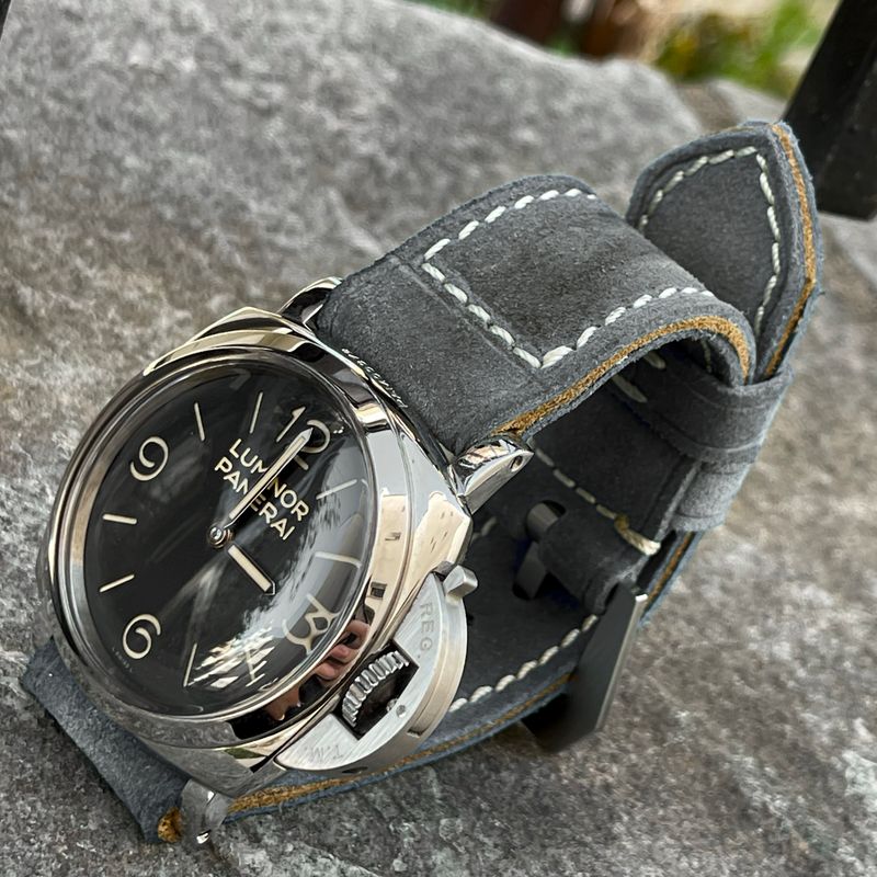 Gray Suede Leather Strap