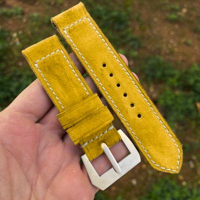 Yellow Suede Leather Strap