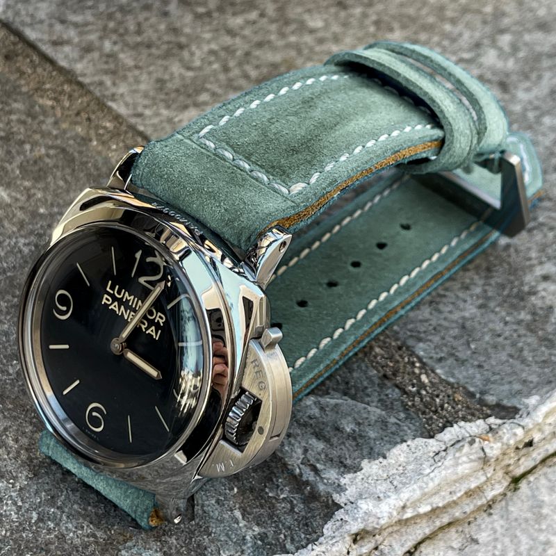 Pale Green Suede Leather Strap