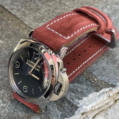Terracotta Suede Leather Strap