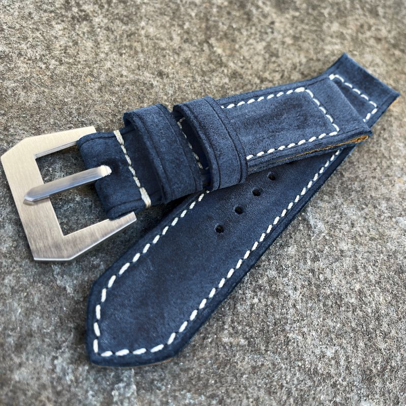 Yale Blue Suede Leather Strap