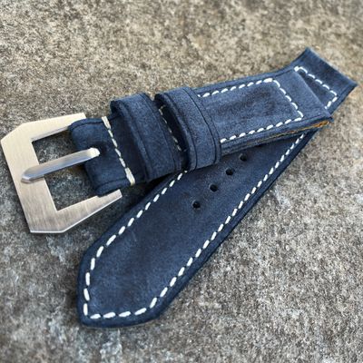 Yale Blue Suede Leather Strap