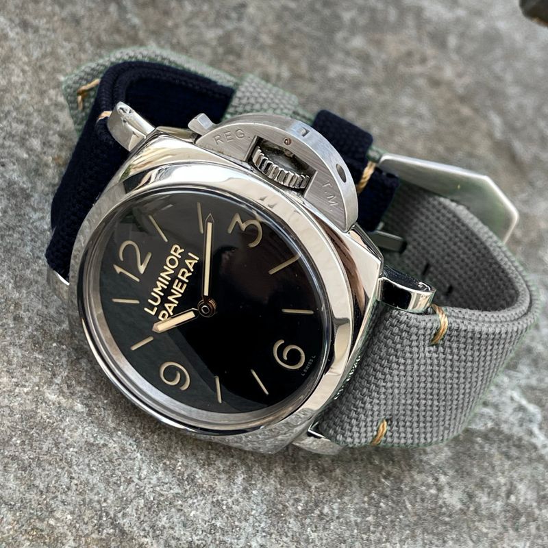 Black / Grey Bicolore Canvas Strap