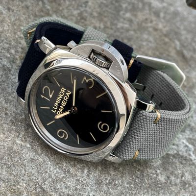 Black / Grey Bicolore Canvas Strap
