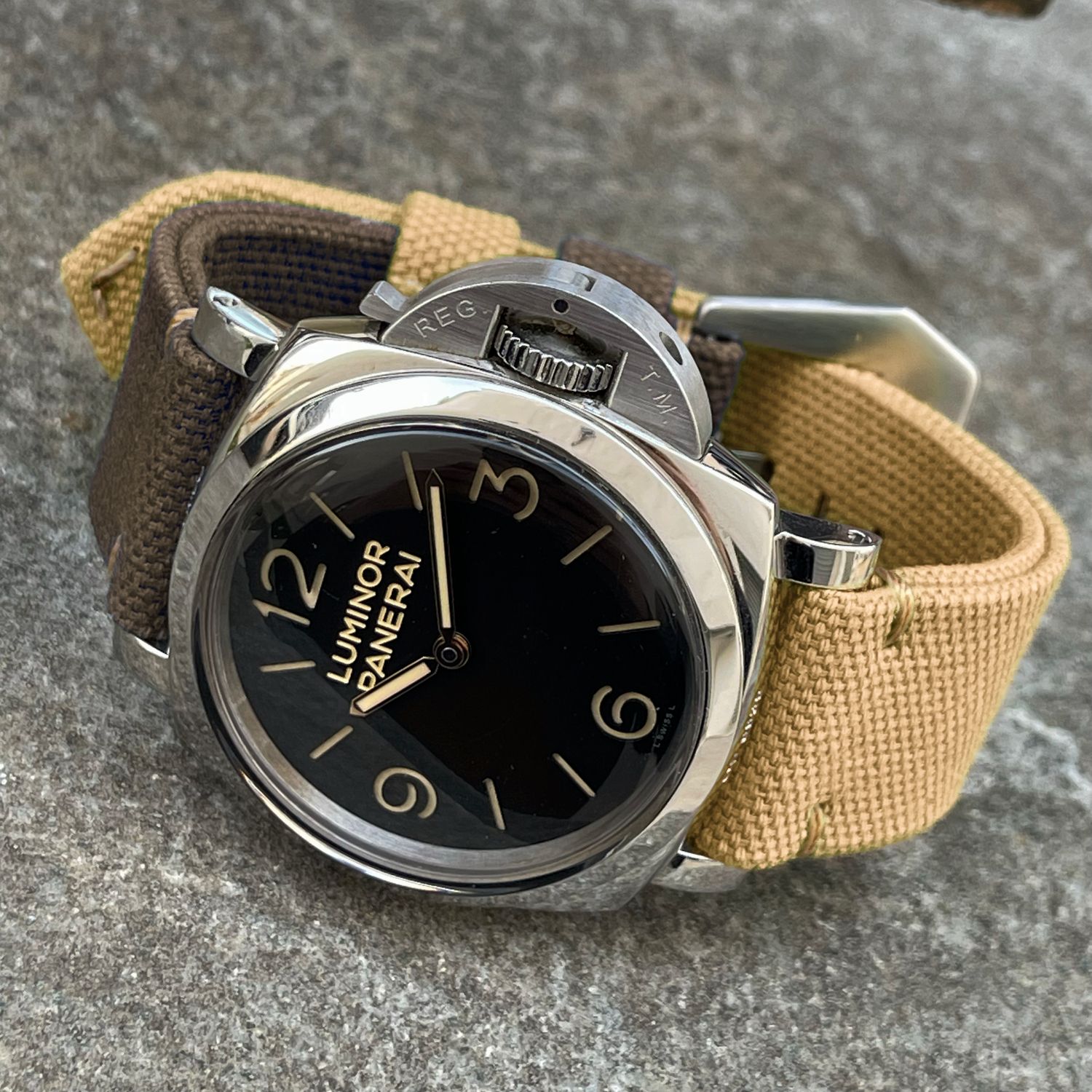 Brown / Sand Bicolore Canvas Strap