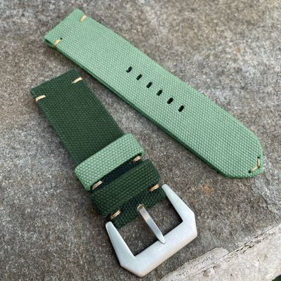 Green / Light Green Bicolore Canvas Strap