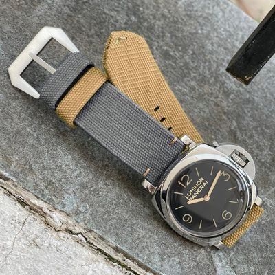 Grey / Sand Bicolore Canvas Strap
