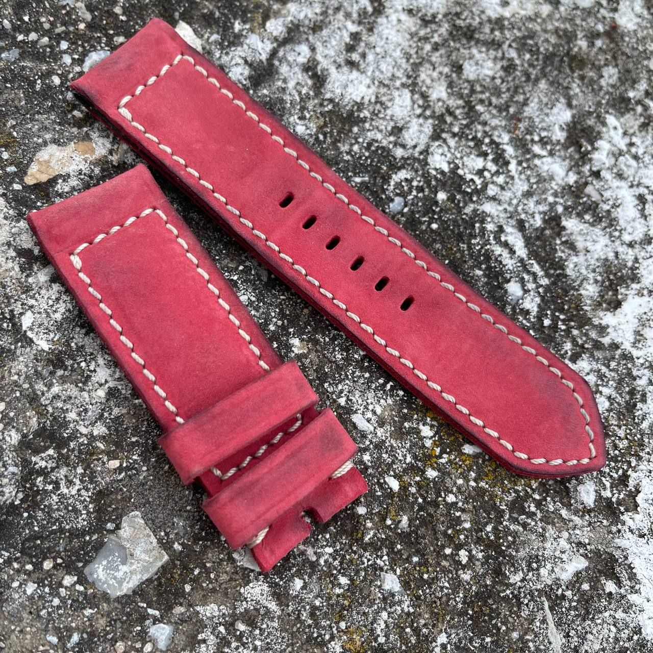 Buttero Red Soft Leather Strap | 140/85mm – 26/26mm