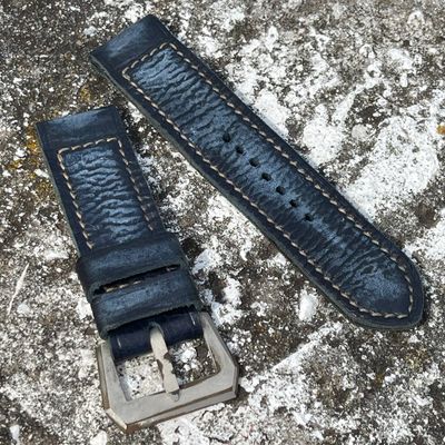 Blue Cowhide Strap | 140/85mm – 26/26mm