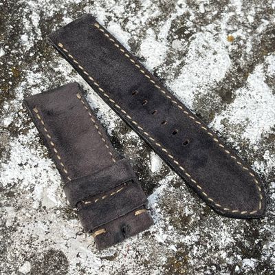 Graphite Gray Leather Backed Suede Strap | 135/80mm – 26/26mm