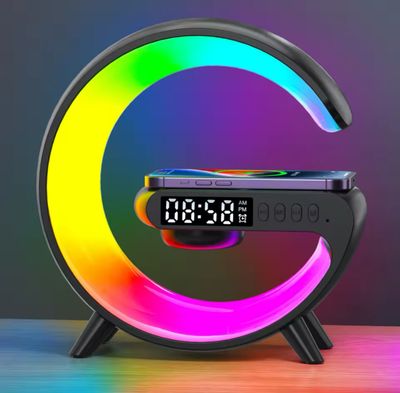 15W Wireless Charger with RGB Light, Speaker, TF Slot &amp; Phone Holder™