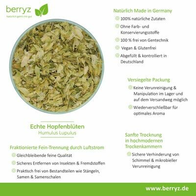 berryz Hopfentee - Der ideale Tee zum Abend und zur Nacht - 60g