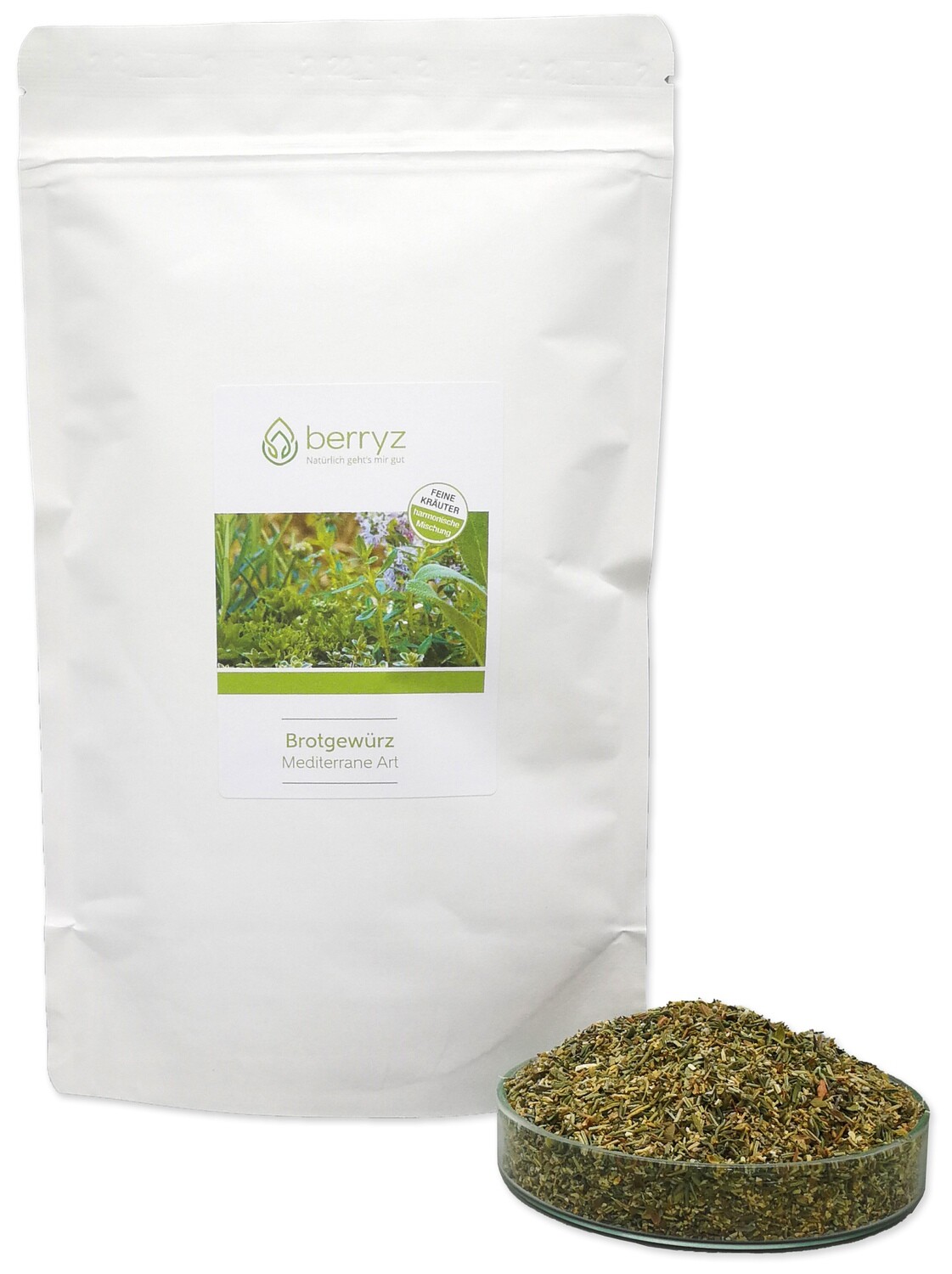 Brotgewürz Mediterrane Art | Zutaten: Rosmarin, Thymian, Knoblauch, Oregano, Salbei 175g | ohne Salz, Zucker oder Geschmacksverstärker