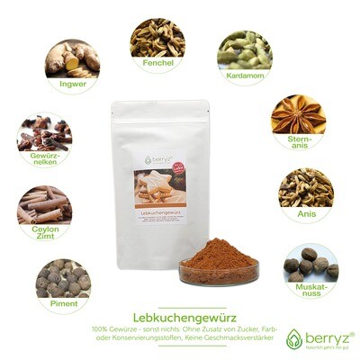 Lebkuchengewürz | Spekulatiusgewürz für Lebkuchen Spekulatius Printen Gewürzkuchen oder Bratäpfel 125g