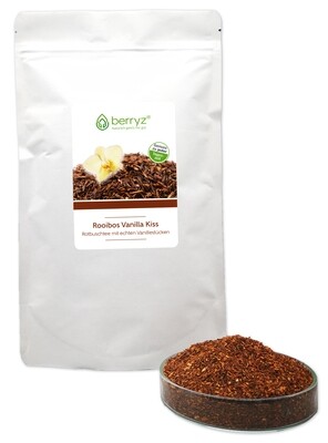 Rooibos Vanille Tee Rotbuschtee mit echten Vanillestückchen | Samtig süßer Geschmack | Rotbusch Vanilla Kiss