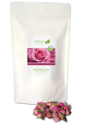 Rosenblüten getrocknet | ganze Blüten 50g | Herrlich duftend für Rosenwassser Rosentee Rosenmarmelade Rosenseife