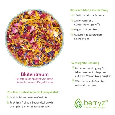 Essbare Blüten | Kreativset mit 3 tollen Sorten Blüten und Grußkarte | Essblüten | Tolles Geschenk