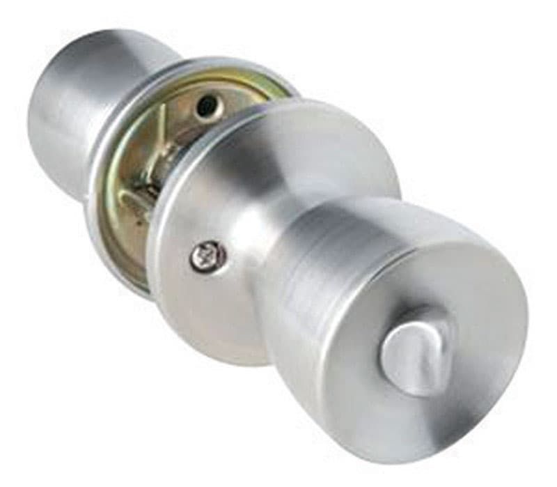 Home Plus Satin Chrome Privacy Lockset 1-3/4 in.