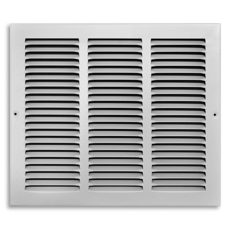 Tru Aire 14 in. H X 12 in. W 1-Way Powder Coat White Steel Return Air Grille