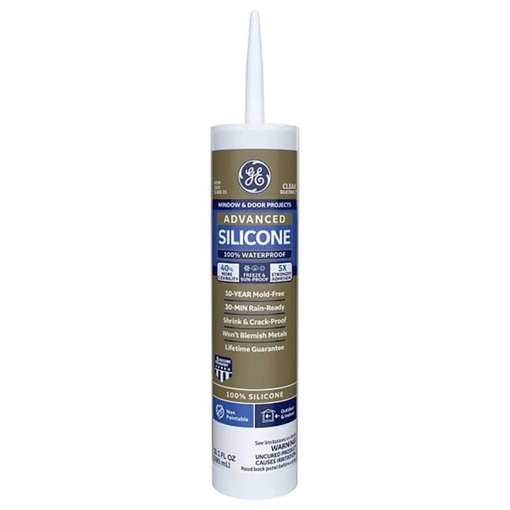 GE Advanced Clear Silicone 2 Window and Door Caulk Sealant 10.1 oz