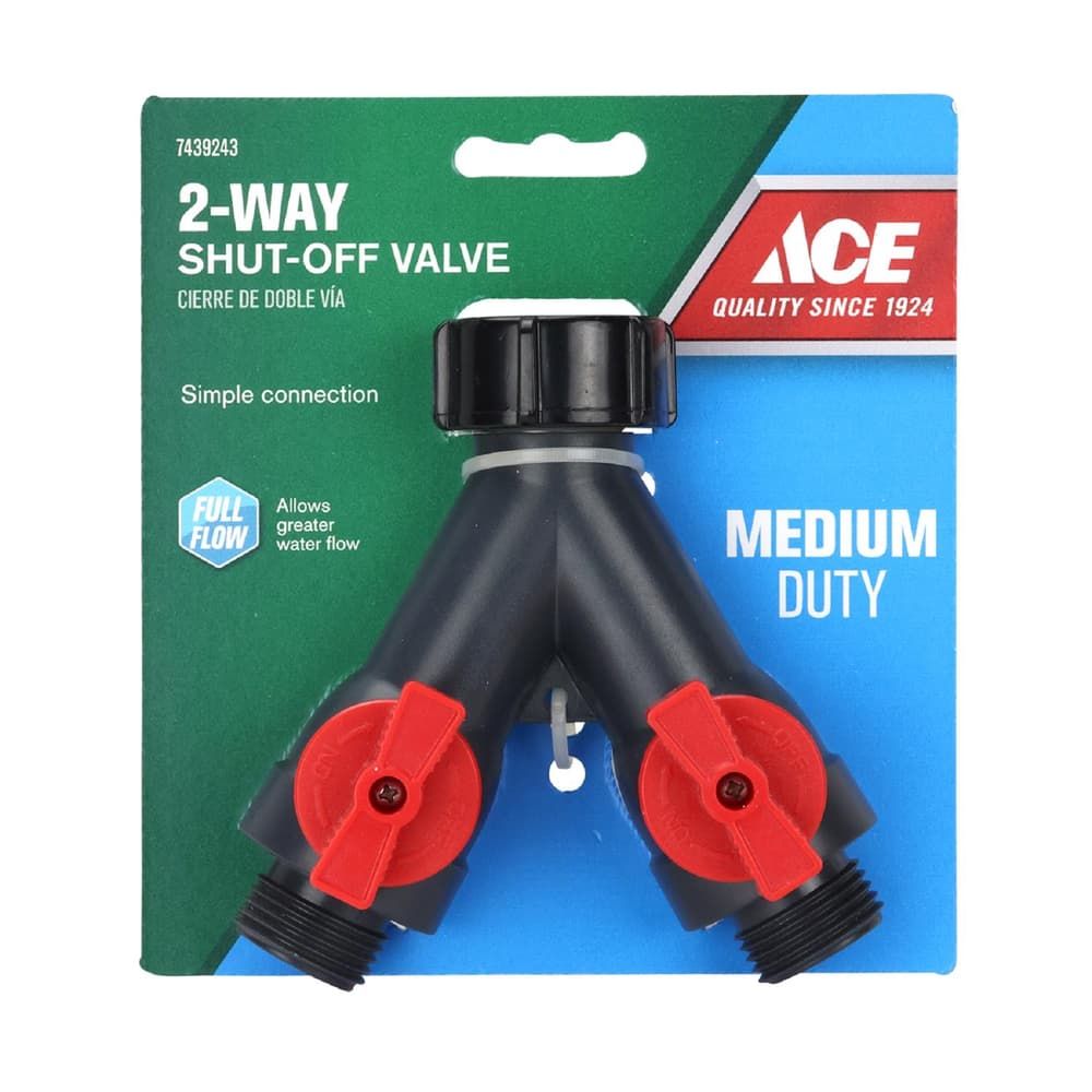 Ace 3/4 in. Plastic Threaded Female/Male 2-Way Shut-off Valve Ace 3/4 in. Plastic Threaded Female/Male 2-Way Shut-off Valve