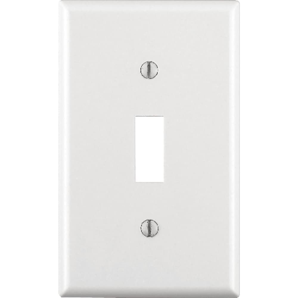 Leviton White 1 gang Thermoset Plastic Toggle Wall Plate 1 pk