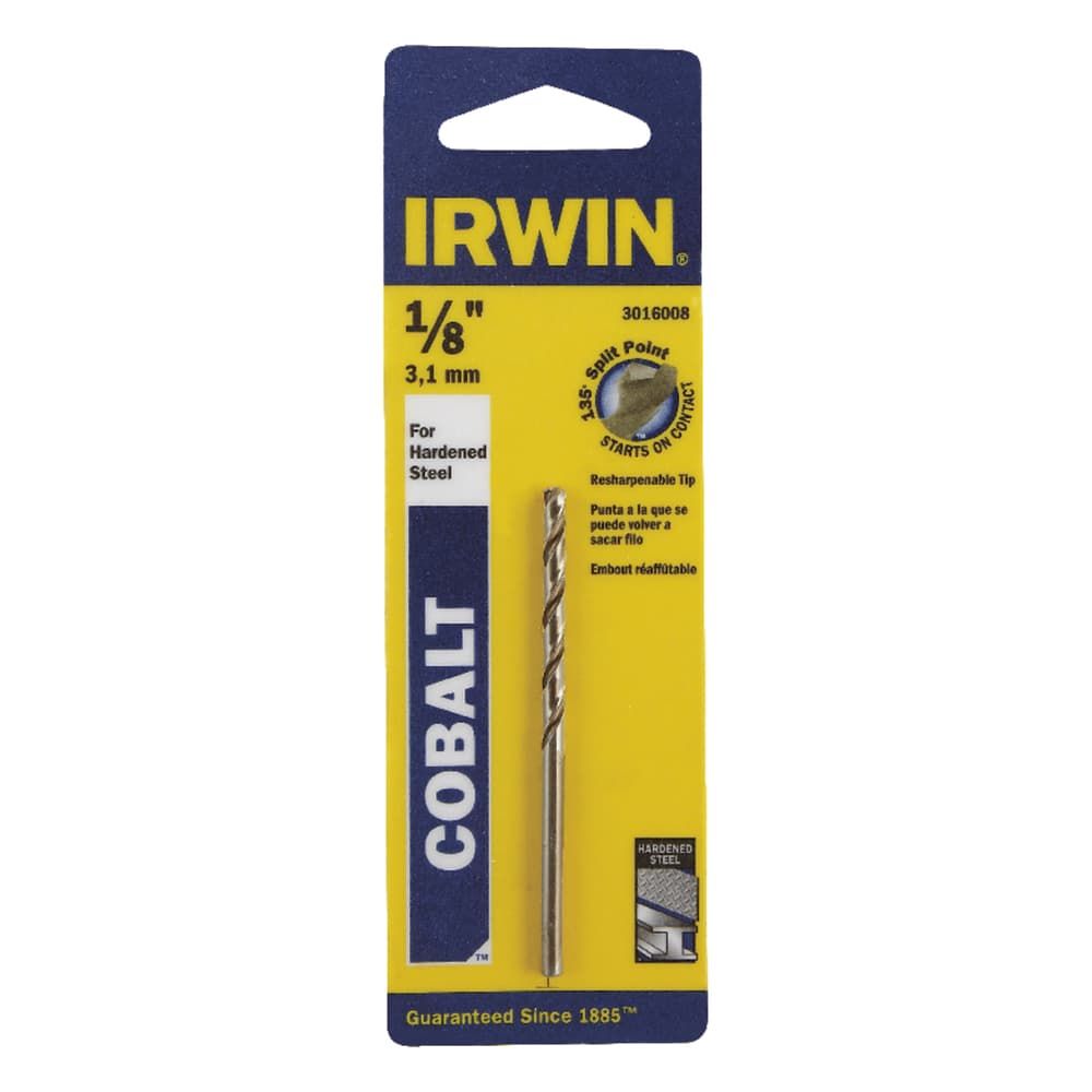 Irwin 1/8 in. X 2-3/4 in. L Cobalt Alloy Steel Drill Bit Straight Shank 1 pc