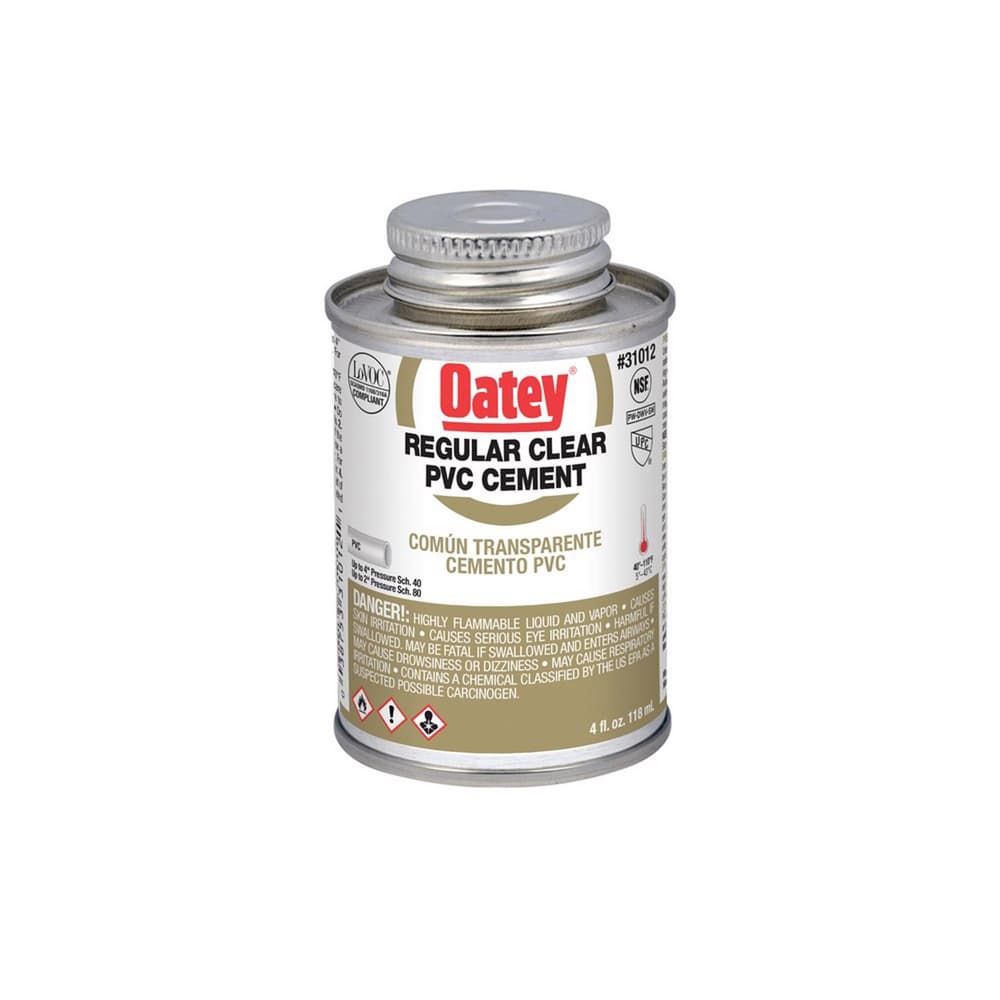 Oatey Clear Cement For PVC 4 oz