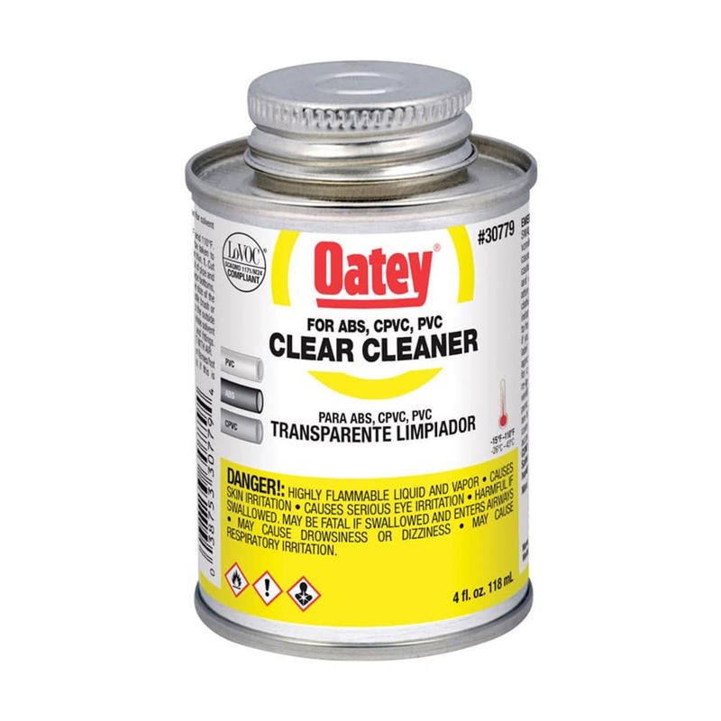 Oatey Clear Cleaner For ABS/CPVC/PVC 4 oz