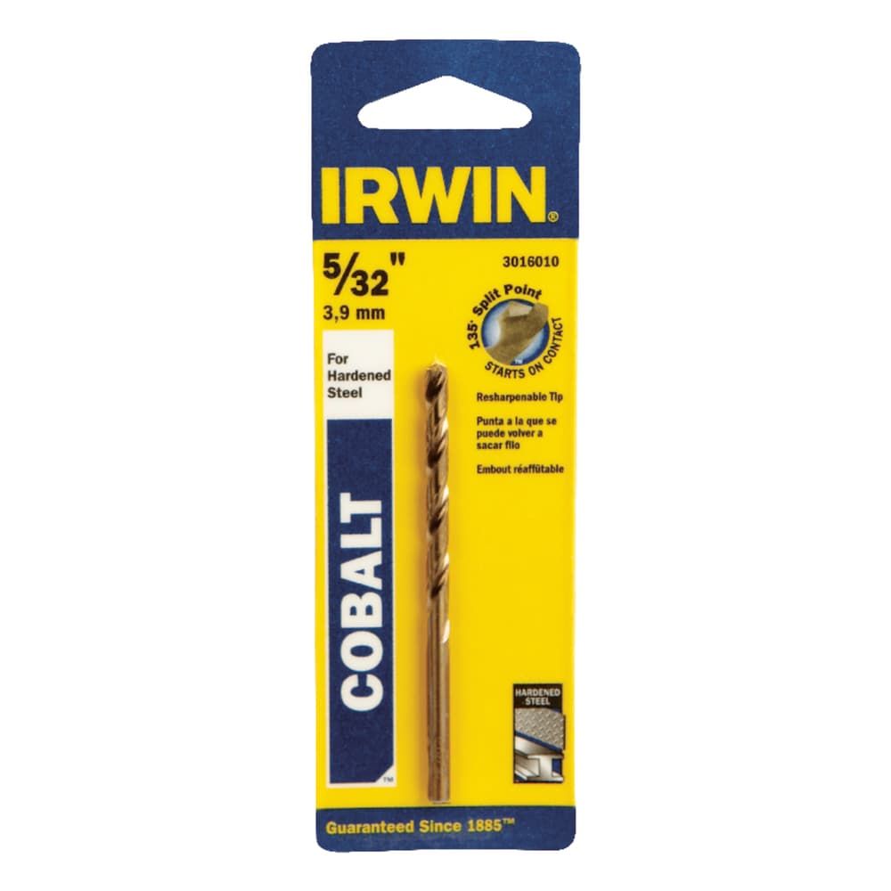 Irwin 5/32 in. X 3-1/8 in. L Cobalt Alloy Steel Drill Bit Straight Shank 1 pc