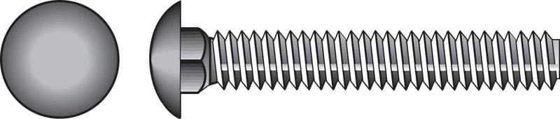 Hillman 3/8 in. X 1 in. L Zinc-Plated Steel Carriage Bolt 100 pk