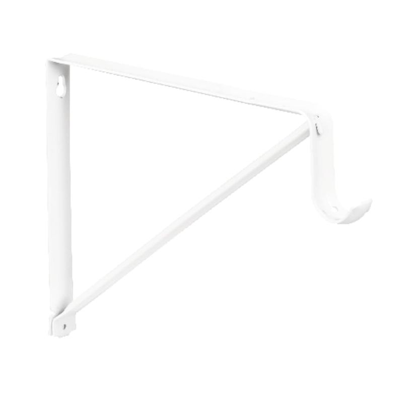 Knape & Vogt John Sterling White Steel Shelf/Rod Bracket 12 Ga. 11 in. L 250 lb