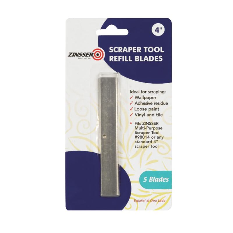 Zinsser 4 in. W Steel Fixed Scraper Refill Blades