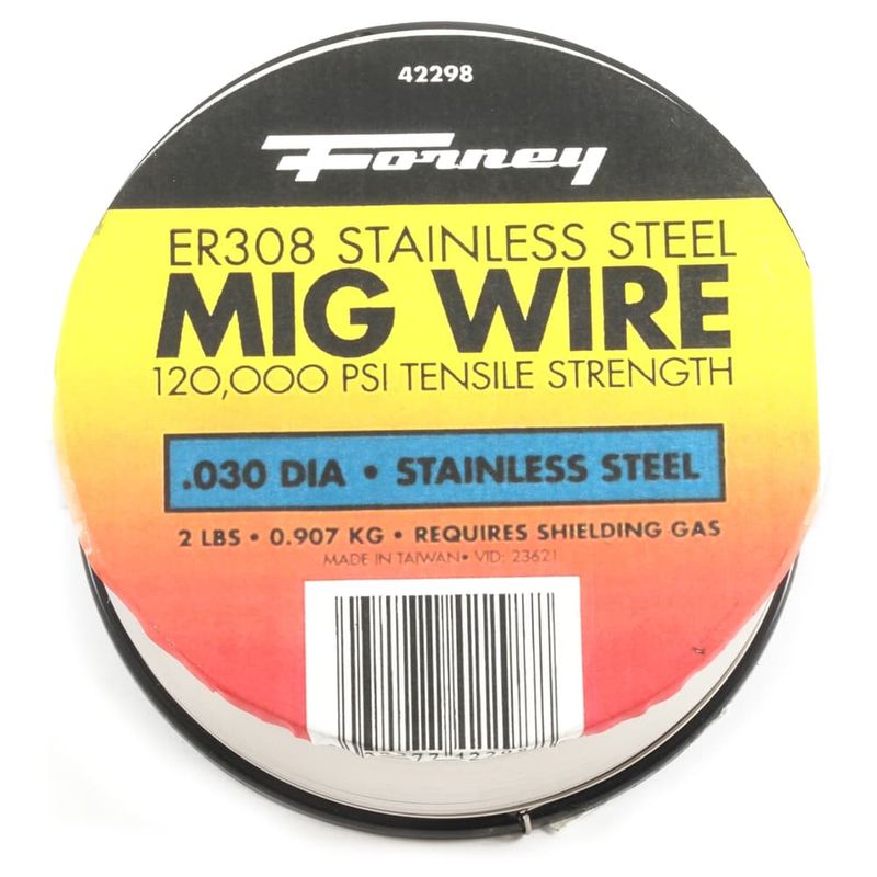 Forney 0.03 in. Stainless Steel MIG Welding Wire 120000 psi 2 lb