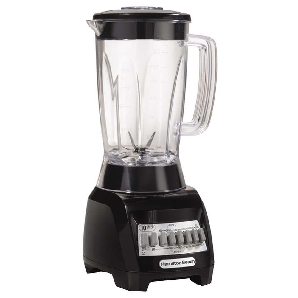 Hamilton Beach Wave Maker Black Plastic Blender 48 oz 10 speed