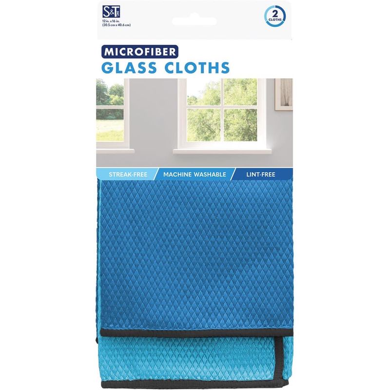 Schroeder & Tremayne Microfiber Cleaning Cloth 12 in. W X 16 in. L 2 pk