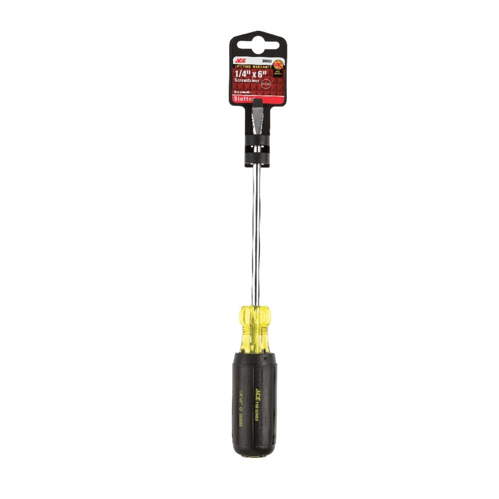 Ace 1/4 in. X 6 in. L Slotted Screwdriver 1 pc